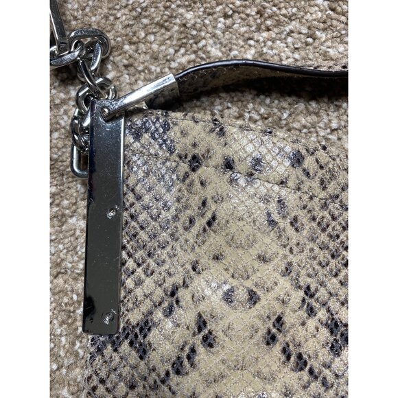 MICHAEL KORS WOMEN'S BLACK & TAN PYTHON HOBO CROSSBODY BAG - Picture 3 of 8